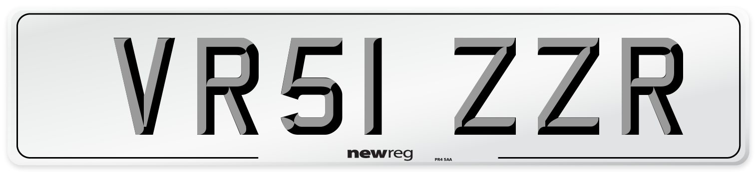 VR51 ZZR Number Plate from New Reg